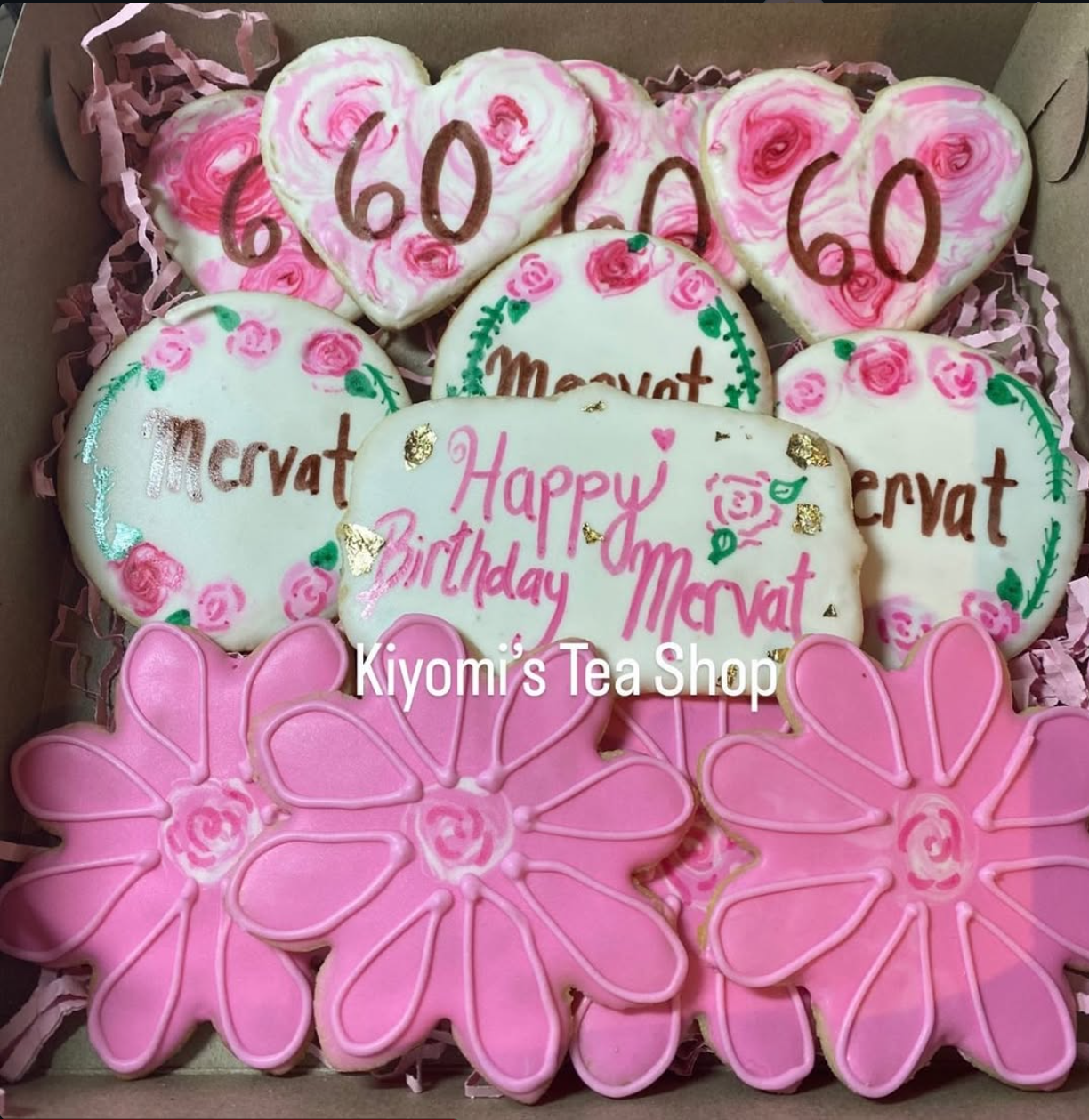 Rose Themed Sugar Cookies