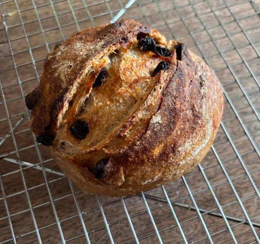 Mini Cinnamon-Raisin Sourdough Loaf